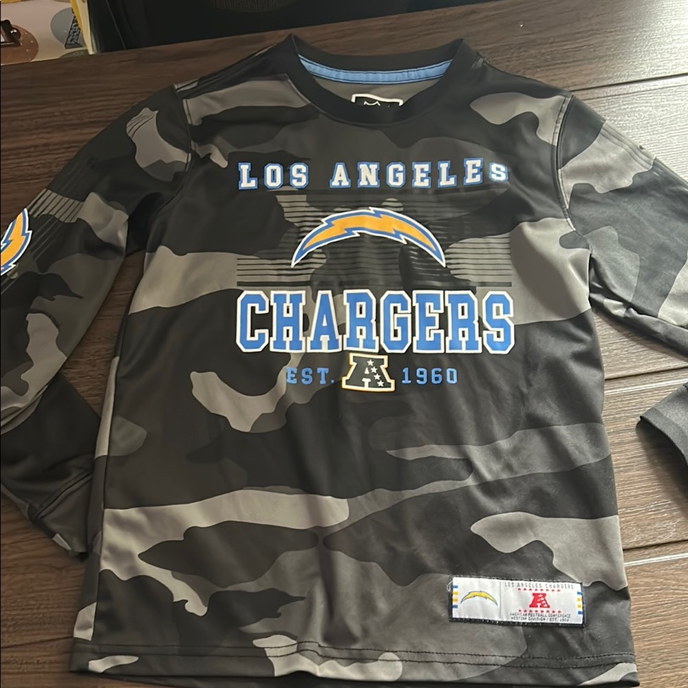 Los Angeles Chargers Camouflage Long Sleeve Jersey Shirt